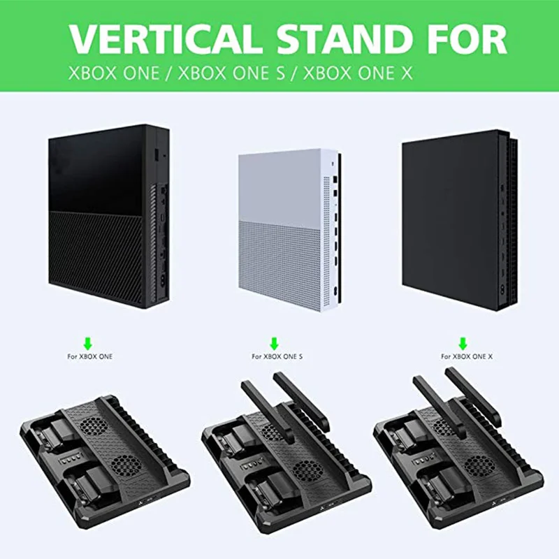 Охлаждающая подставка для XBOX ONE/S/X с двойным контроллером зарядная док-станция