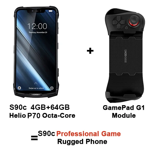 Doogee S90C модульный прочный мобильный телефон IP68 6,1" дисплей Helio P70 Восьмиядерный 4 Гб 64 Гб 5050 мАч 16 Мп+ 8 Мп Android 9,0 12V2A - Цвет: Add gamepad G1