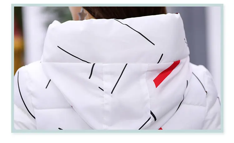 

Cotton Jacket Women's Mid-length Section 2020 Winter New Thick Korean Loose Large Size Down Printing Padded Jacket Feminine F22