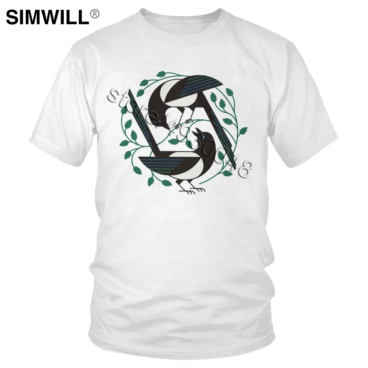

Brand New T Shirt Men Cotton The Joy Of Spring T-Shirt Short Sleeve Nature Bird Casual Tee Tops 4XL 5XL 6XL Fashion Apparel
