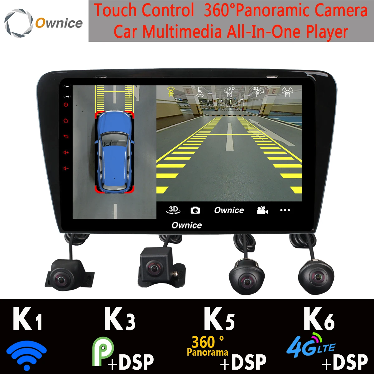 360° Panoramic Camera 4G SIM WiFi Android 9.0 8 Core 4GB+64GB GPS Radio DSP CarPlay Car Multimedia Player for Skoda Octavia 3 A7 |