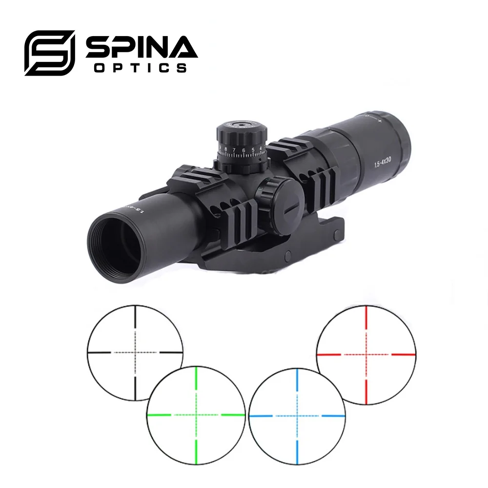 Тактический винтовочный прицел Spina Optics 1 5 4X30 Mil dot охотничий водонепроницаемый с