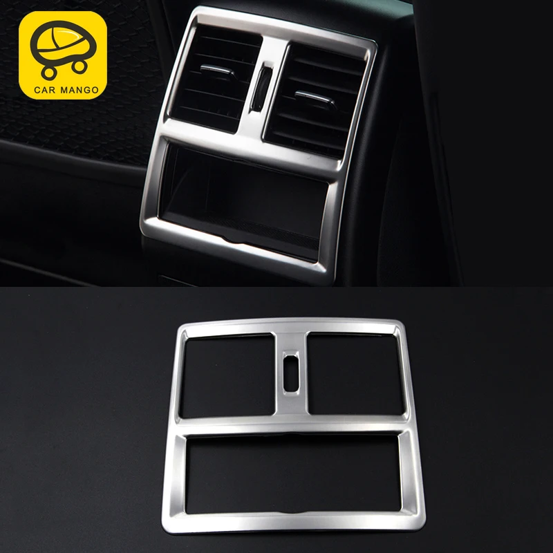 

CarManGo For Mercedes Benz GLE ML GL GLS Car Rear Vent Central Cup Holder Trim Sticker Cover Frame Chrome Interior Accessories