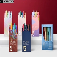 kaco new gel pen 5pcslot retro 2021 new p%d1%83%d1%87%d0%ba%d0%b0 0 5mm color ink chinese style school pens stationery supplies for student office