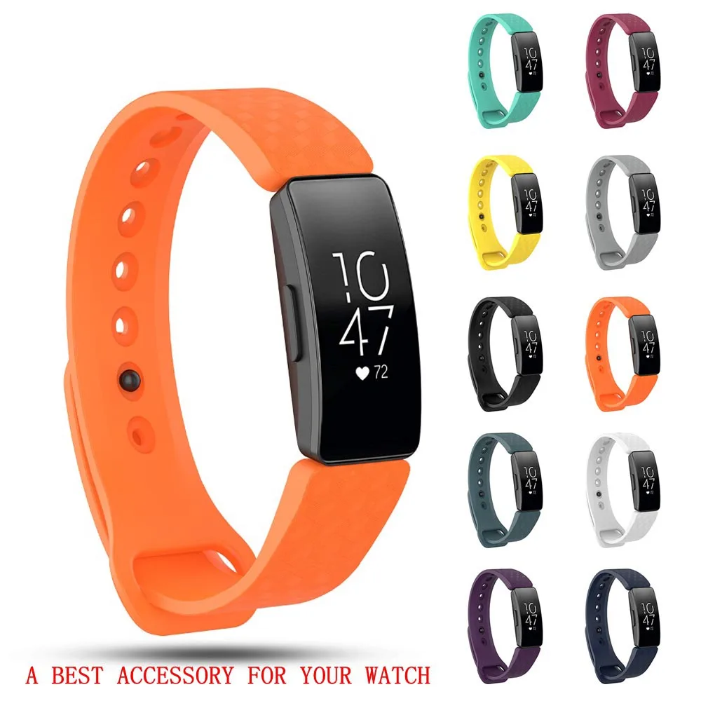 Спортивный ремешок для фитнес-браслета Fitbit Inspire / HR/ace2 силиконовый смарт-часов