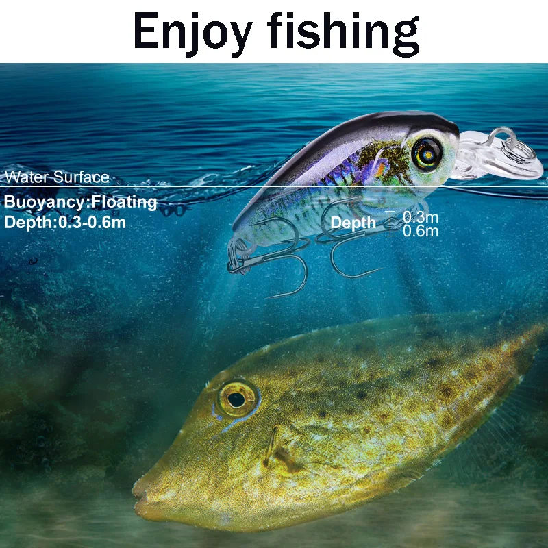 4 г кренкбейт микро Шад новые воблеры рыболовные приманки 47 мм Luya пластиковая