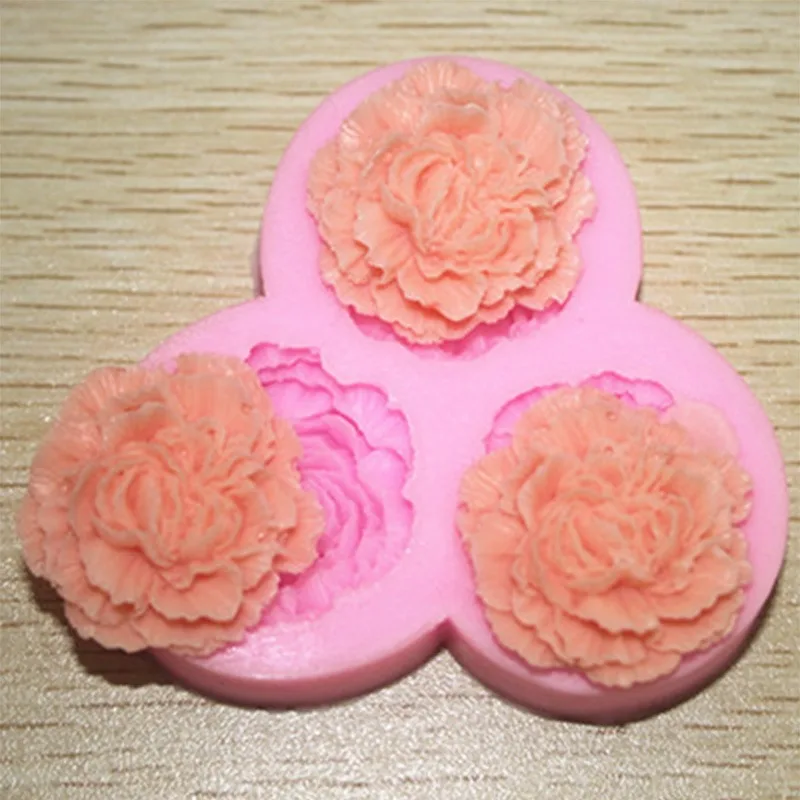 

Peony Flower Silicone Molds Wedding Cupcake Topper Fondant Cake Decorating Tools Soap Resin Clay Candy Chocolate Gumpaste Moulds