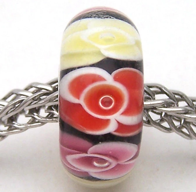 

JG2978 100% S925 Sterling Silver Beads Murano Glass beads Fit European Charms Bracelet charms diy jewelry Lampwork GlassBeads