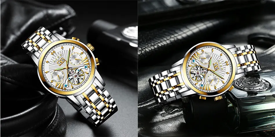 LIGE мужские s часы Топ люксовый бренд Tourbillon автоматические механические часы мужские водонепроницаемые часы со скелетом Montre Homme+ коробка