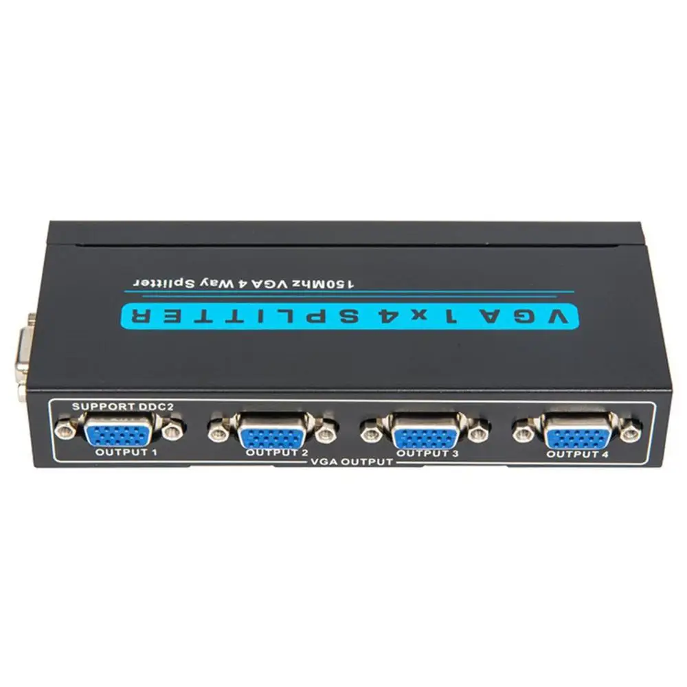 T VG15104 VGA 1x4 разветвитель 150MHz 4 канальный распределитель видео EU/US/UK/AU адаптер