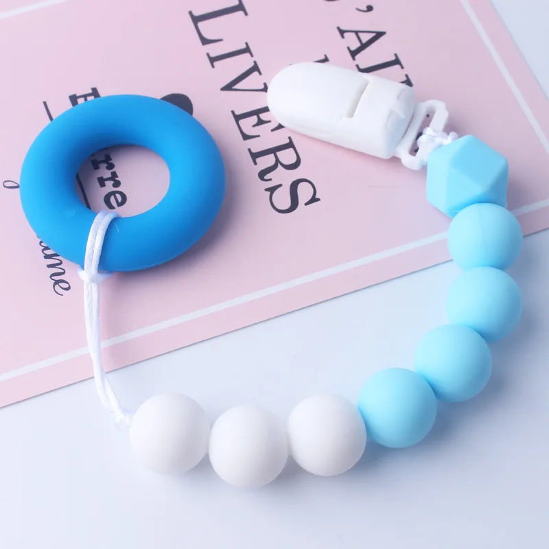 Детский Прорезыватель для зубов силиконовый чехол с украшением в виде кольца