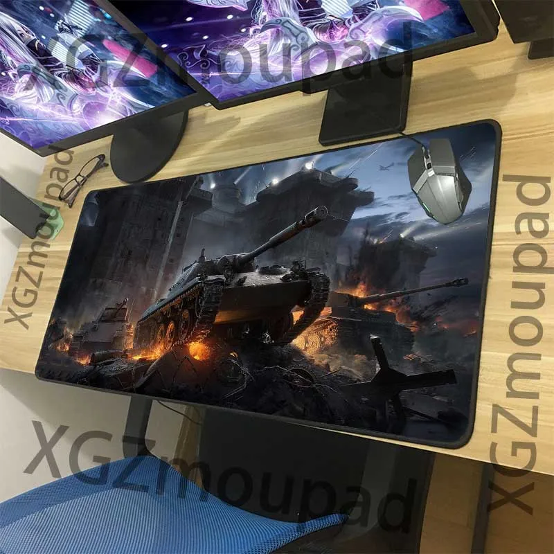 Большой игровой коврик для мыши XGZ черный Настольный резиновый нескользящий