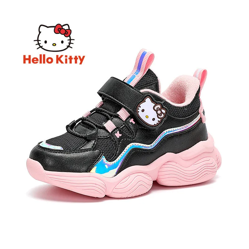 

Hello Kitty Children's Cute Cartoon Fashion Sneakers Girls Plus Velvet Warm Casual Shoes Soft Breathable Non-slip Travel Shoes