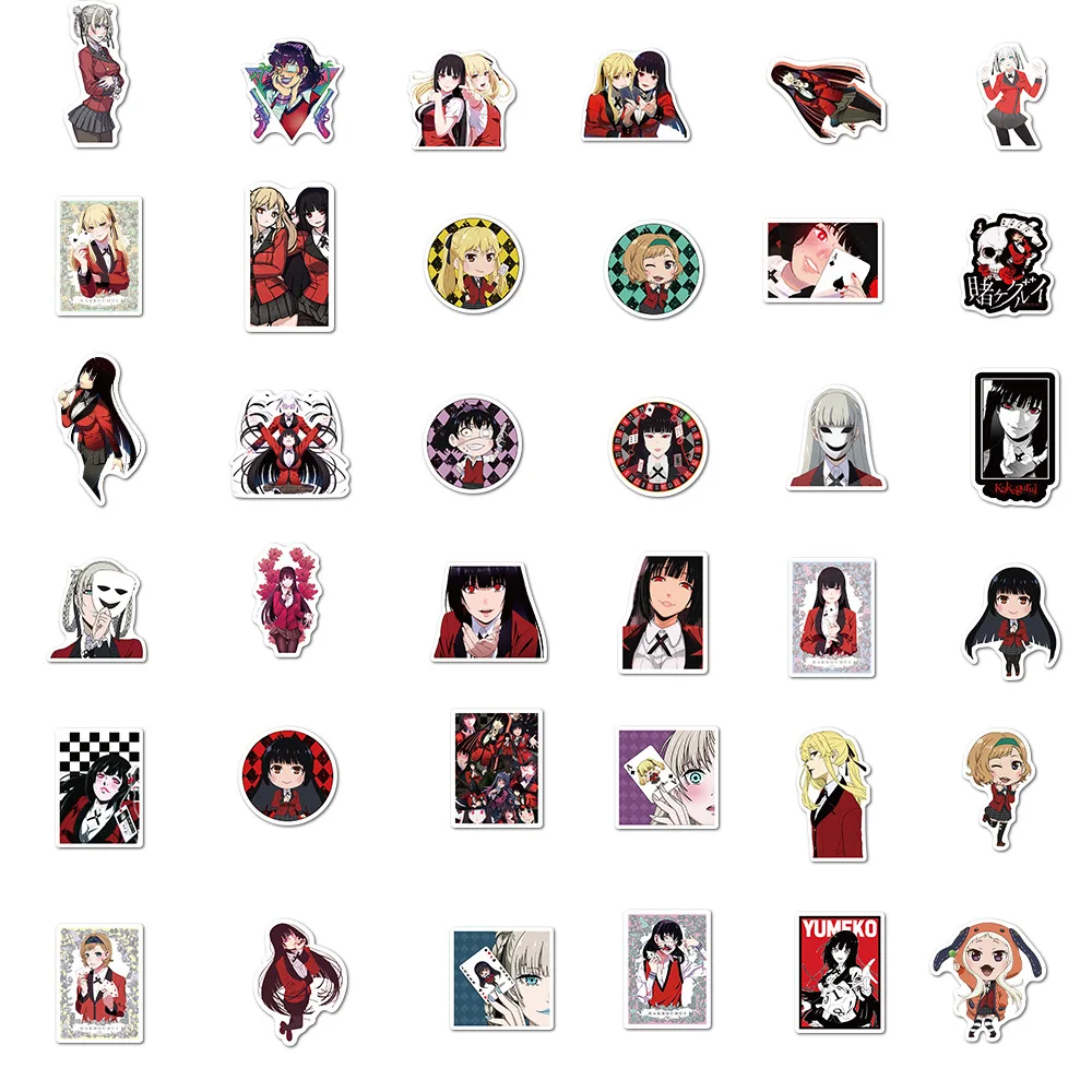 

100 PCS Japanese Anime Kakegurui Stickers For DIY Scrapbooking Phone Luggage Suitcase Bike Guitar Waterproof Kids Sticker Toys