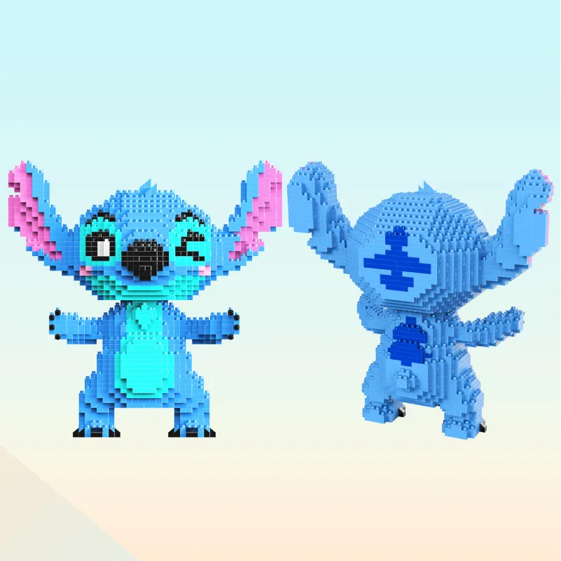 

2882pcs+ 1044 Brainlink Toys Magic Block Cute Wink Guitar Stitch Diamond Mini Block Cartoon Stitch Model Building Assemble Toy