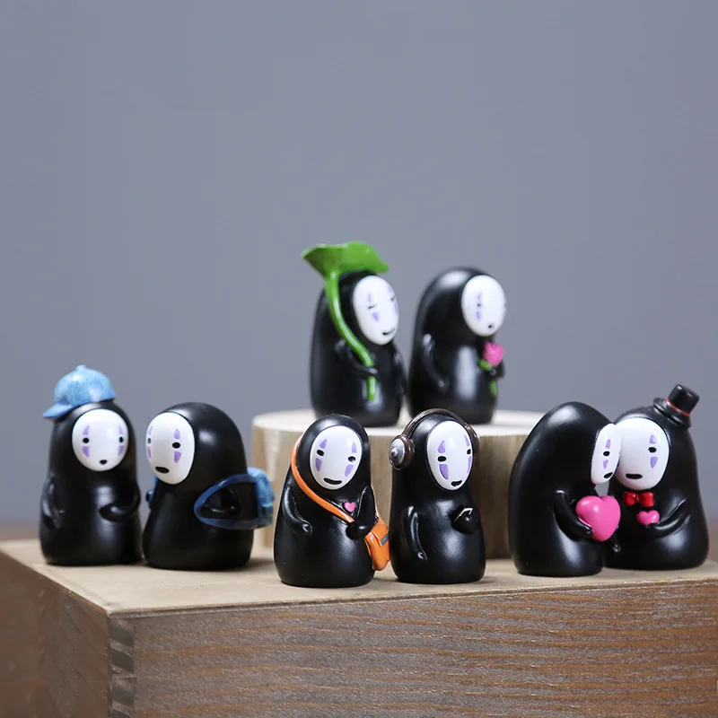 Anime Ornaments Spirited Away No Face Man Figures Toys Miyazaki Hayao Swing faceless Man Gost Action Figure Model Toys Decor