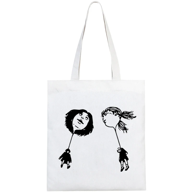 

Junji Ito shopping bag jute bag shopping eco recycle bag shopper grocery bag sacola fabric bolsas reutilizables string grab