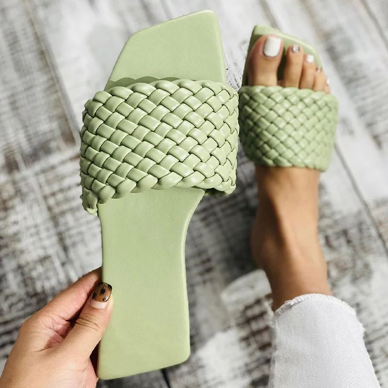 Женские тапочки из искусственной кожи женская обувь модная летняя 2020 женские