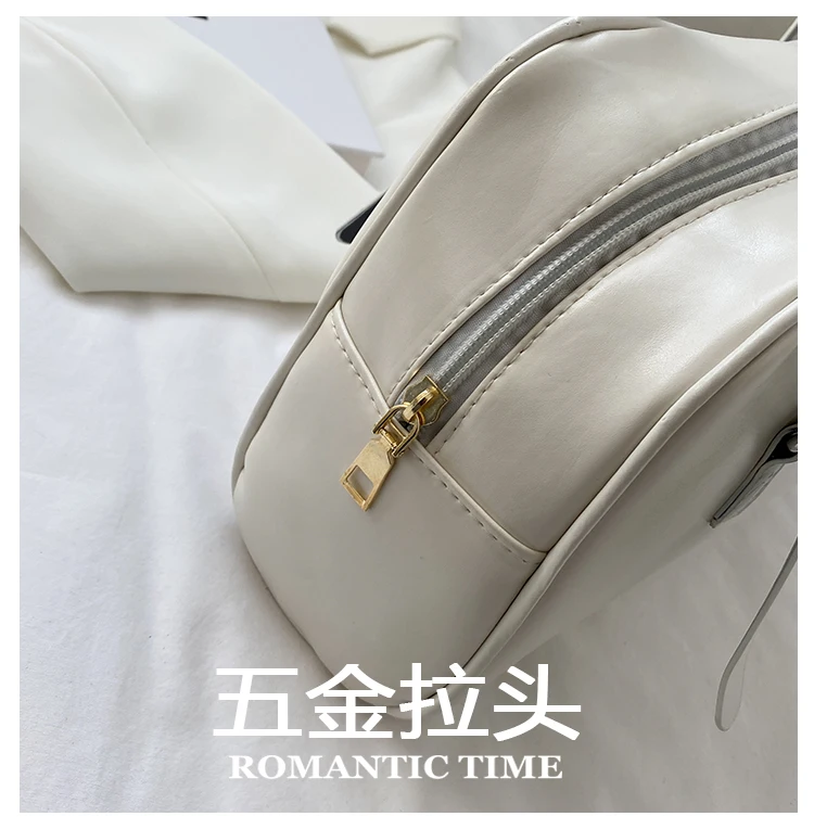 

Large Capacity Simple Underarm Bags for Women Solid Color PU Leather Female Double Strap Shoulder Bag Ladies Casual Tote Handbag