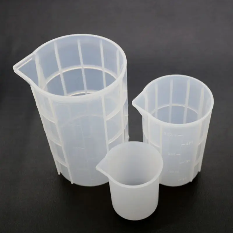 

3Pcs 100ml 350ml 750ml Flexible Silicone Large Measuring Cups Mixing Cups Baking Tools Resin Casting Jewelry Tools Kit C7AE