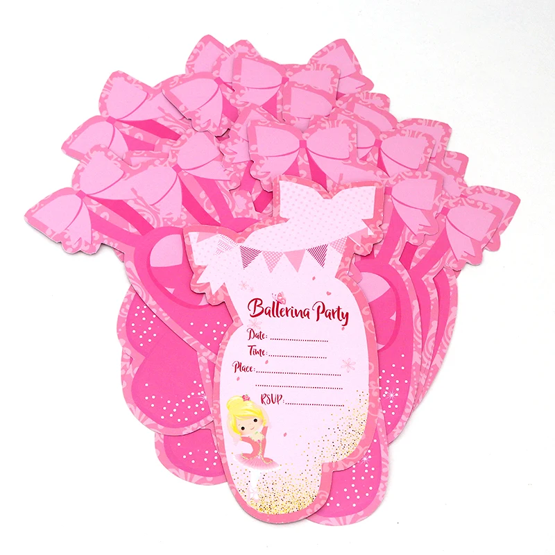 Балерина товары для дня рождения балетные коробки бумажные чашки приглашения