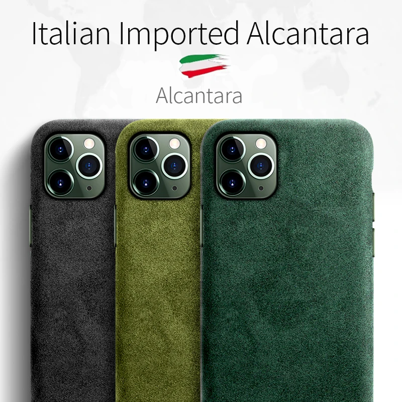 SanCore для iPhone 11 pro Max чехол для телефона ALCANTARA модный кожаный чехол с полной защитой бизнес роскошный чехол для телефона замшевый Чехол для мужчин