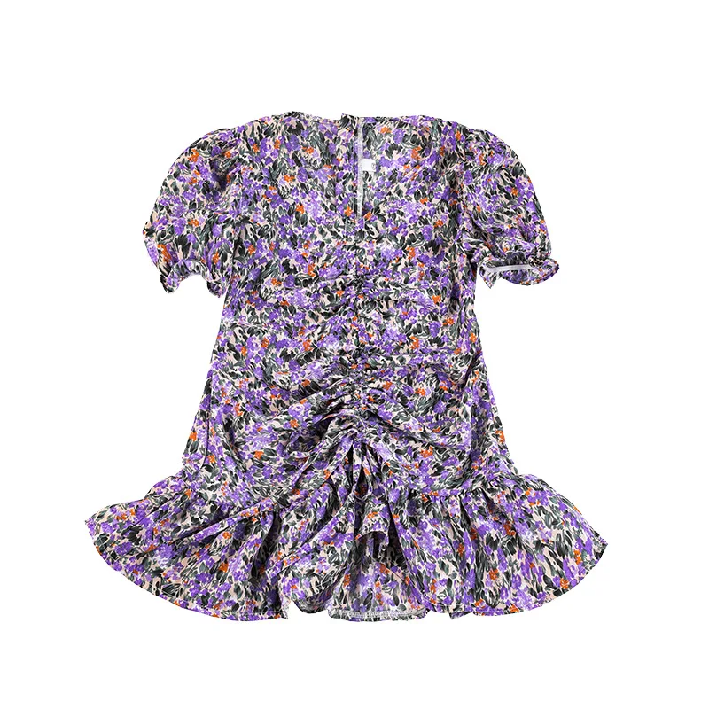 

Parent-child dress mother and daughter floral dress 2021 summer girl chiffon skirt little girl new beach princess dress