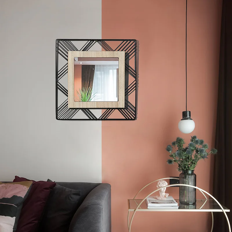 2020 Новое Скандинавское стильное металлическое настенное зеркало украшение