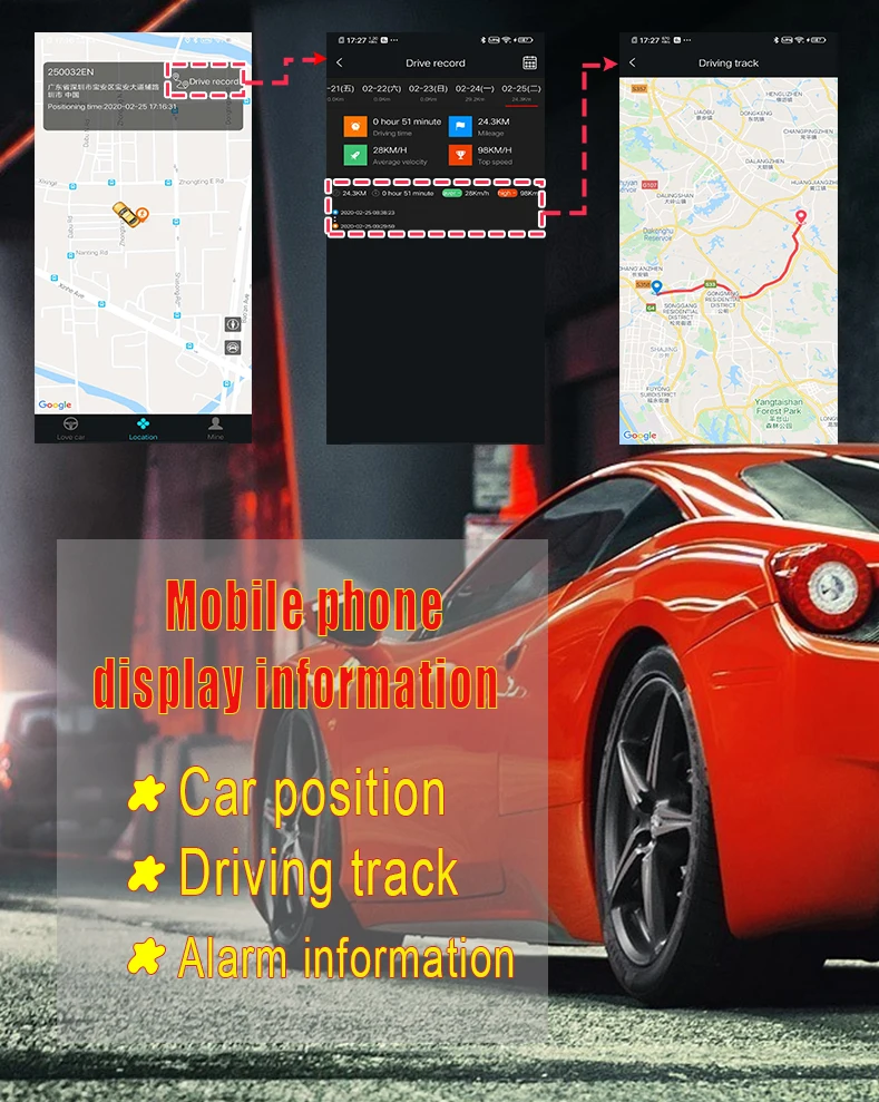 

GPS GSM Carqseng Smart Remote Starter Keyless Entry System upgrade Car Alarms