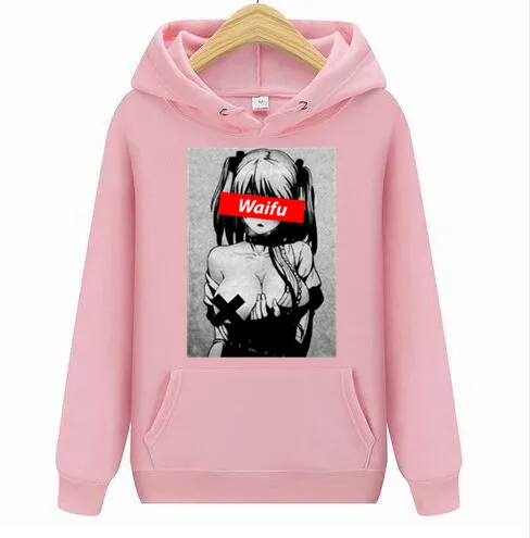 Толстовки из материала Waifu толстовки Otaku Lewd Hentai милая девушка аниме Ahegao для мужчин