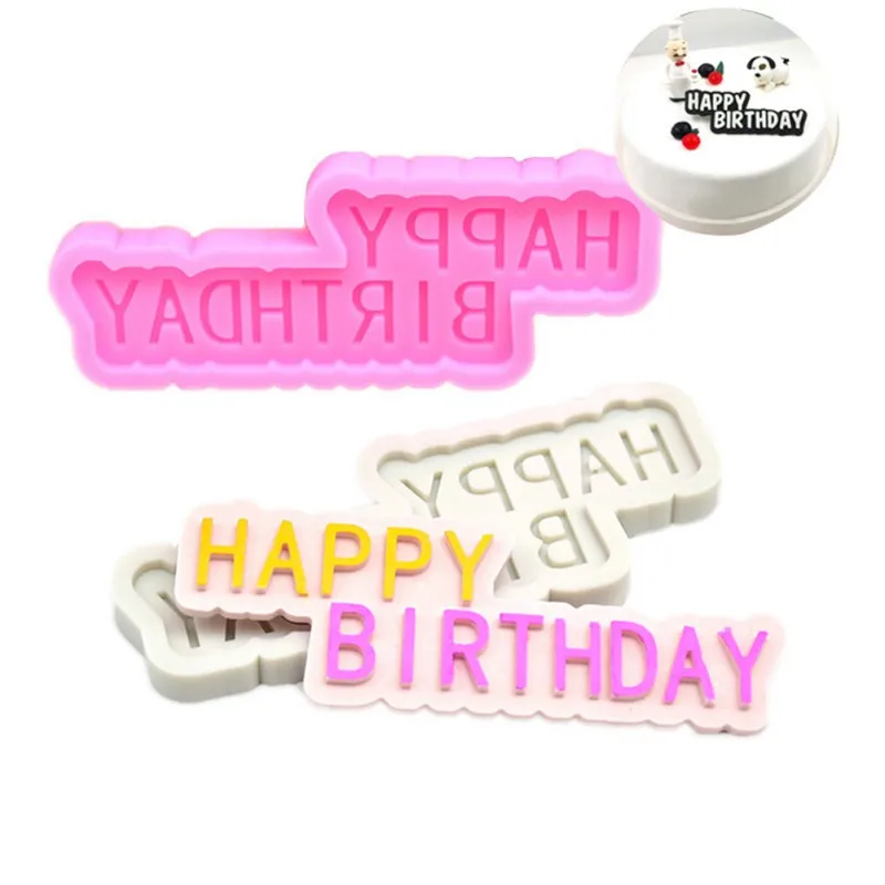 

Формы для выпечки на день рождения с наилучшими пожеланиями, письмо для рукописного письма, инструмент для помадки, торта, инструмент для ук...