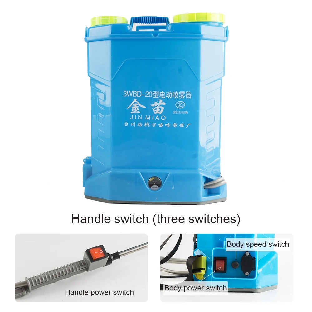 PULVERIZADOR el&eacute;ctrico de 20L, dispensador inteligente de pesticidas agr&iacute;colas, equipo de jard&iacute;n, bater&iacute;a de litio recargable de 220V-2