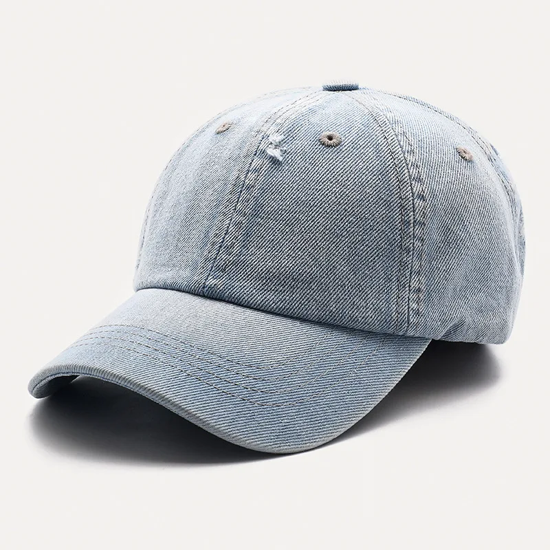 

Fashion Unisex Washed Denim Baseball Cap Distressed Ripped Hole Adjustable Snapback Hat hip hop caps outdoor sports hats gorras