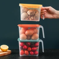 refrigerator fresh keeping storage box kitchen food sealed jar transparent plastic fruit and vegetable storage box