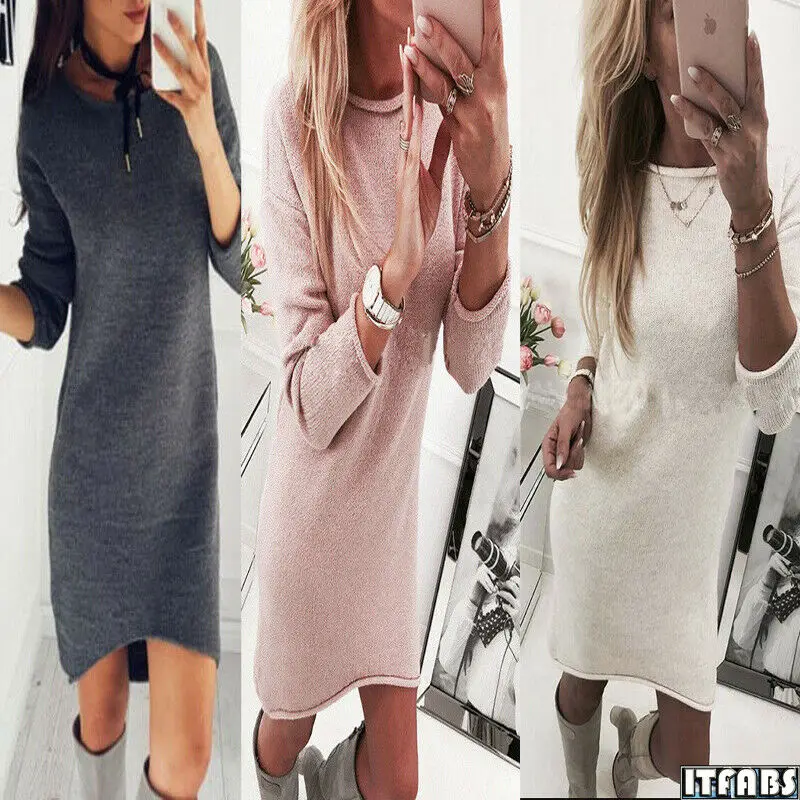 Hirigin 2019 Модный Новый женский зимний теплый пуловер с длинным рукавом джемпер Топы