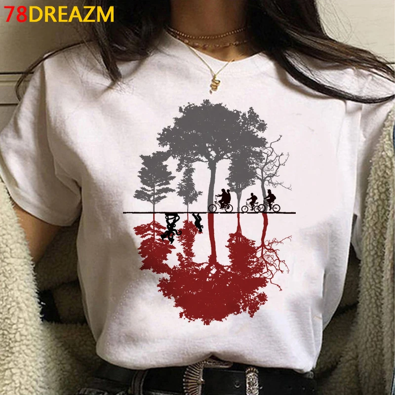 

Stranger Things Upside Down Eleven summer top tshirt female japanese grunge casual t shirt tumblr