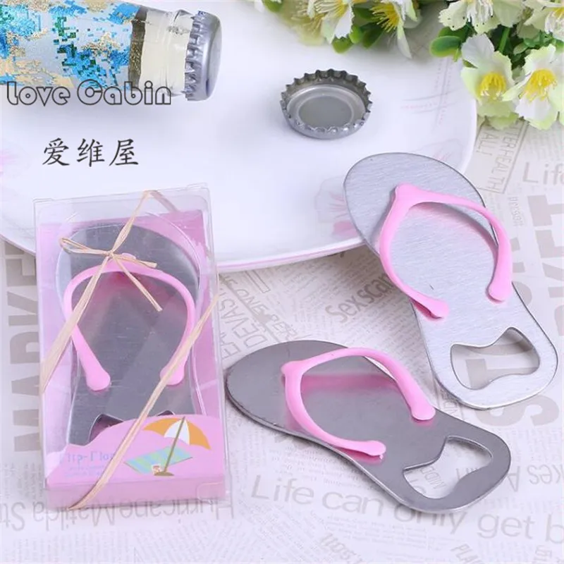 Flip flops bottle opener in gift box 10pcs wedding favors and giveaways for guest Party decoration Supplies | Дом и сад