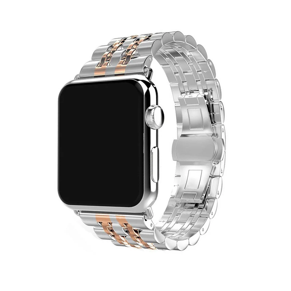 Сменный металлический ремешок из нержавеющей стали с бабочкой для Apple Watch 44 мм 40 мм iwatch Series 5 4 3 2 Sport Edition 38 мм 42 мм