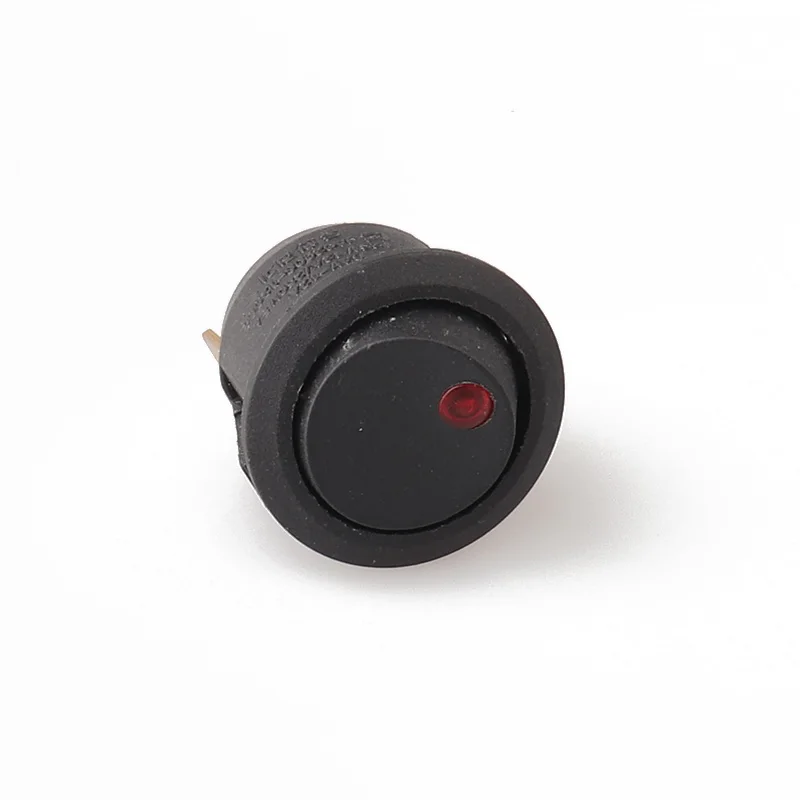 KCD2-101NM 3PIN лодочный кулисный переключатель SPST с красным медным светом