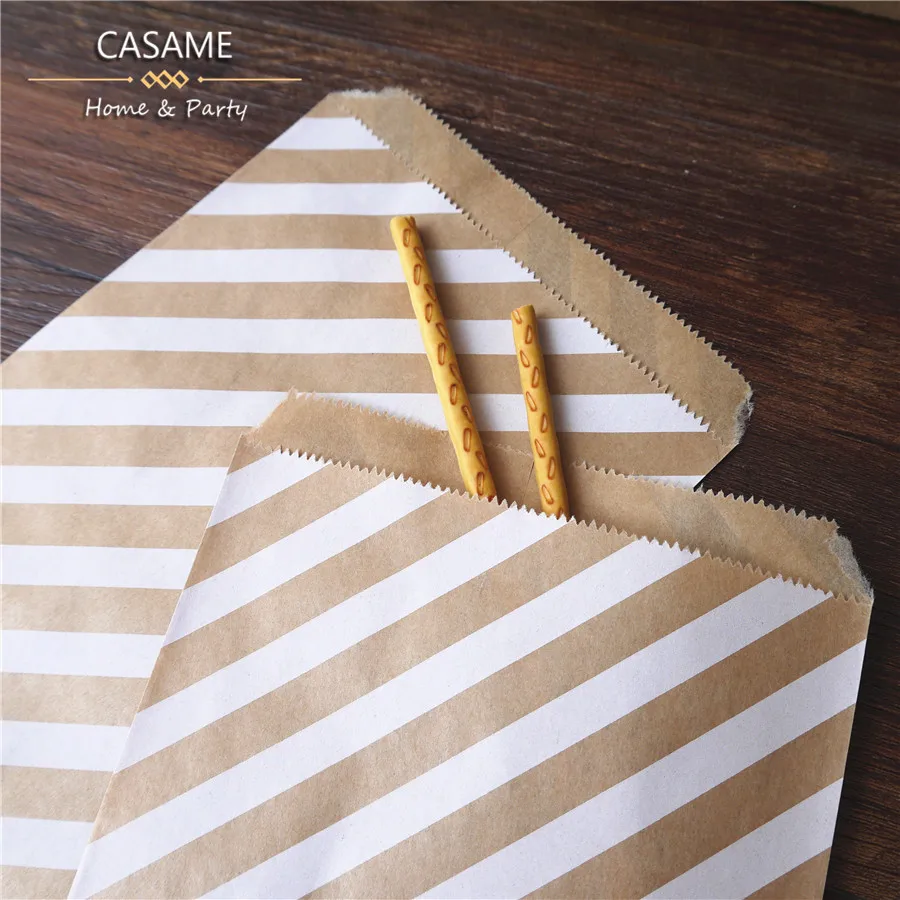 Крафтовые пакеты бумажные для свадьбы дня рождения Нового года партия