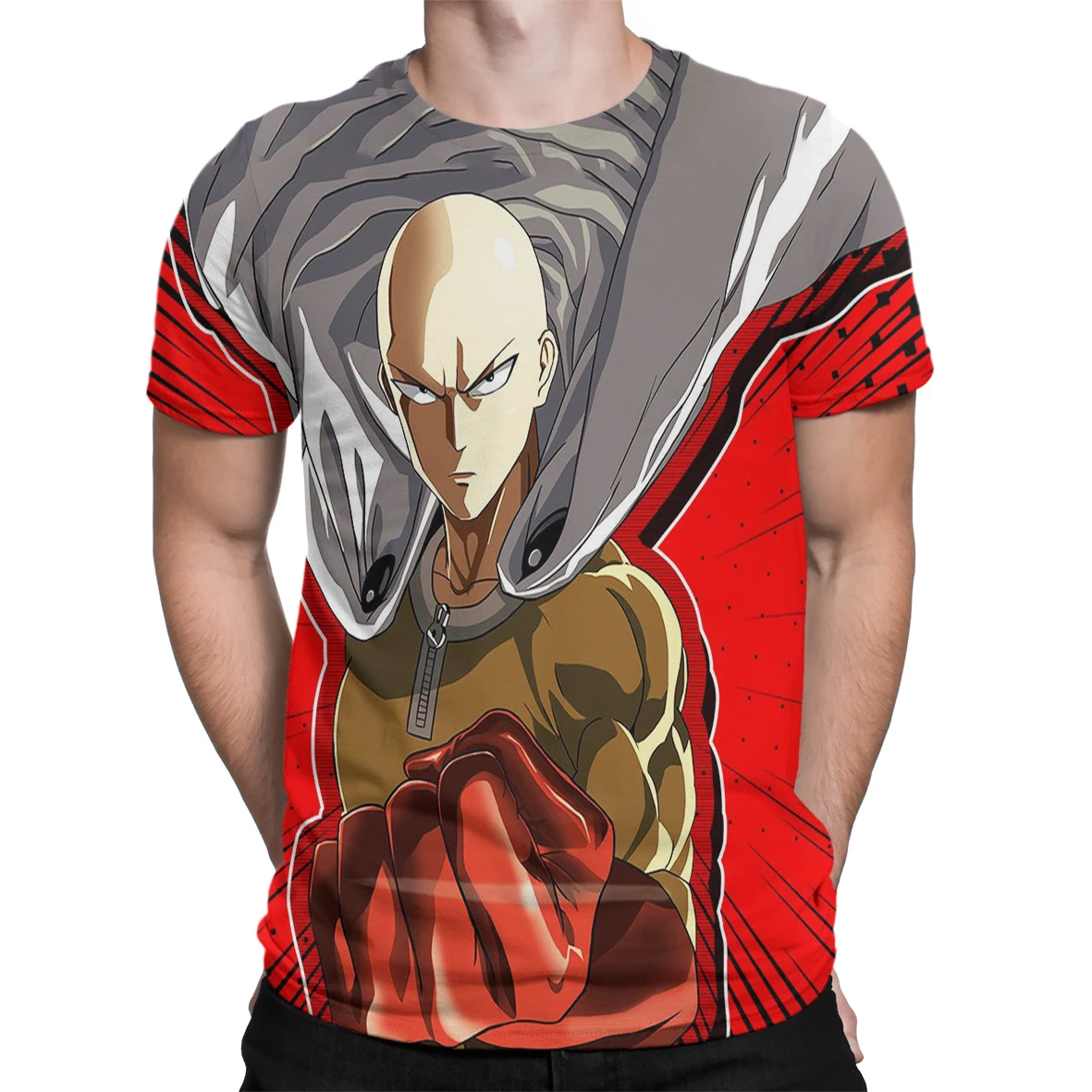 

3D Printing One-Punch Man Anime Cartoon Men's T-shirt Oversized T-shirt Short Sleeve T-shirts Unisex Streetwear Male Tops Teen