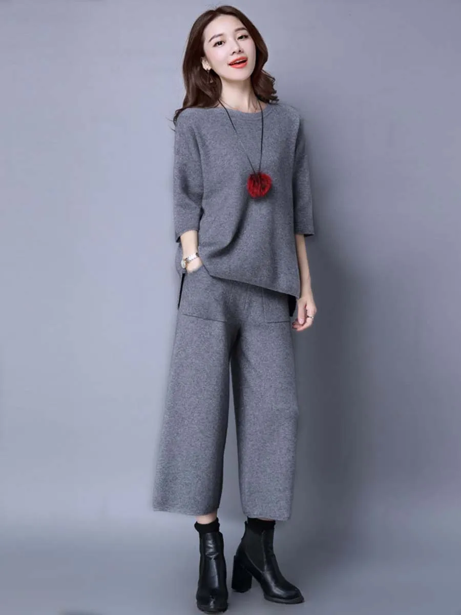 Женский комплект из двух предметов осень 2019 черная трикотажная футболка и