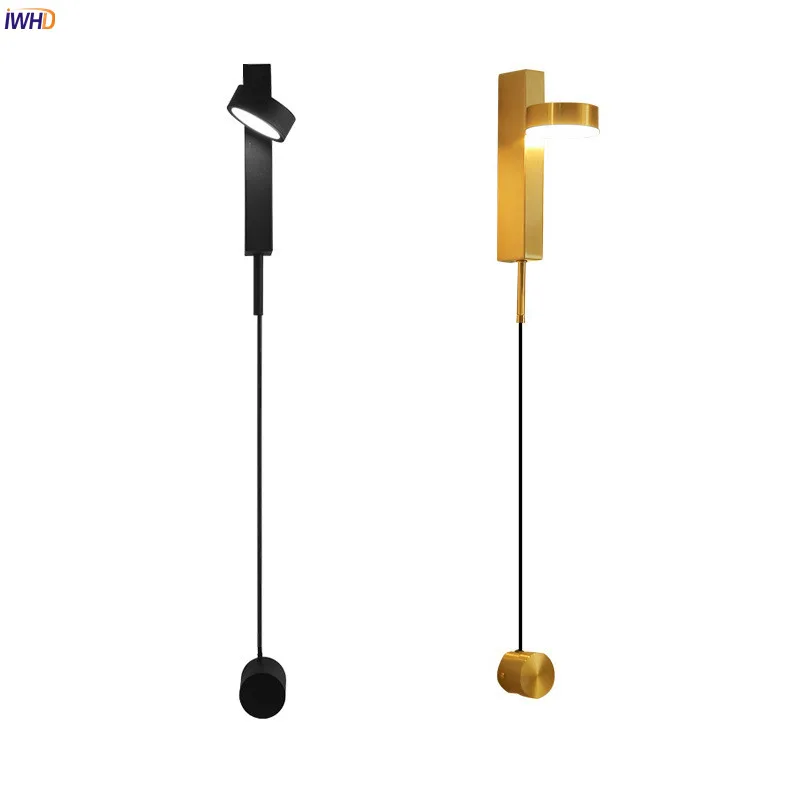 

Modern Iron Wall Lamp Rotatable Simple Nordic Wandlamp Wall Lights Bedside Bathroom Indoor Lighting Applique Murale Luminaire