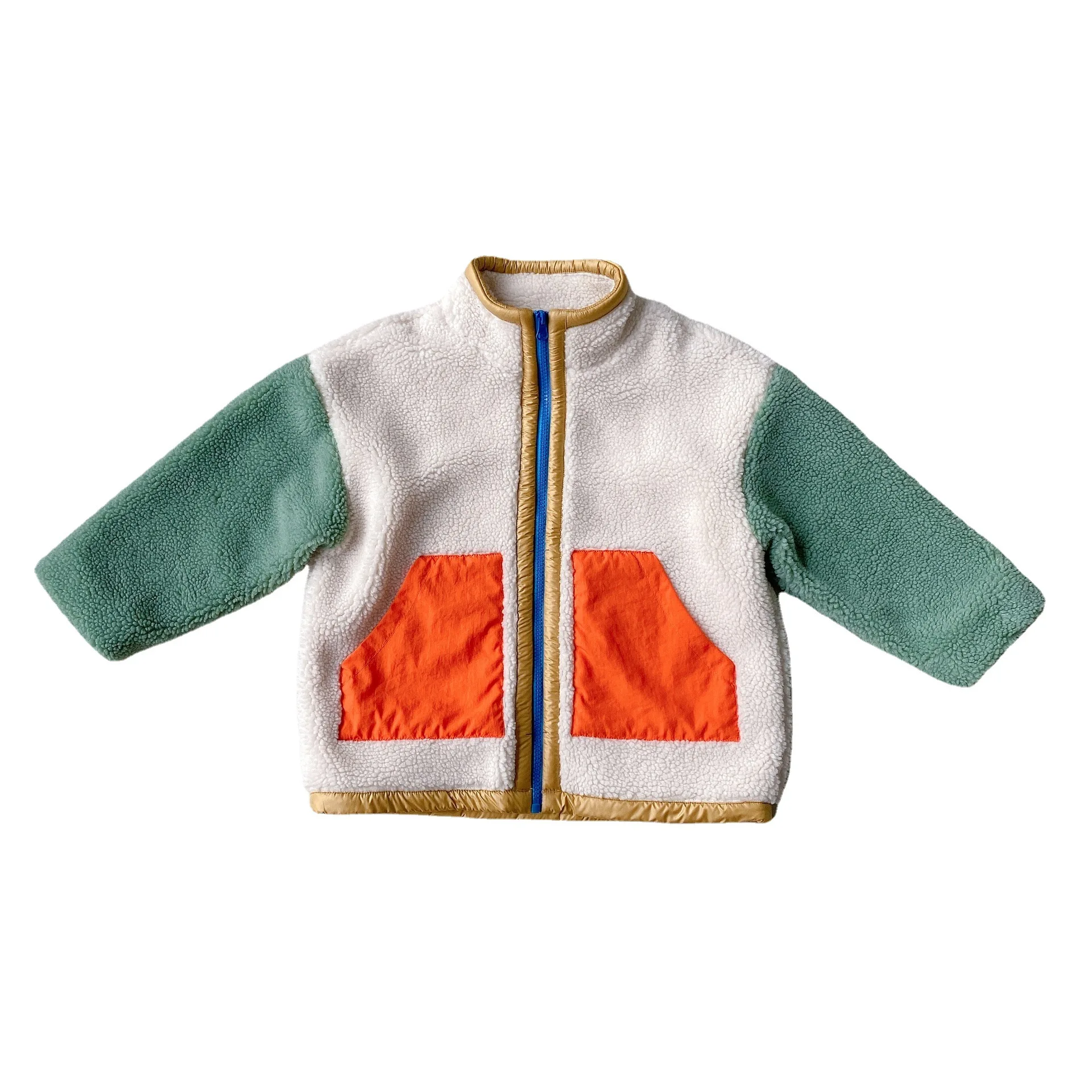 

WLG Kids Winter Clothes Boys Girls Pathwork Velvet Thick Coats Baby Warm All Match Outerwear for 2-8 Years