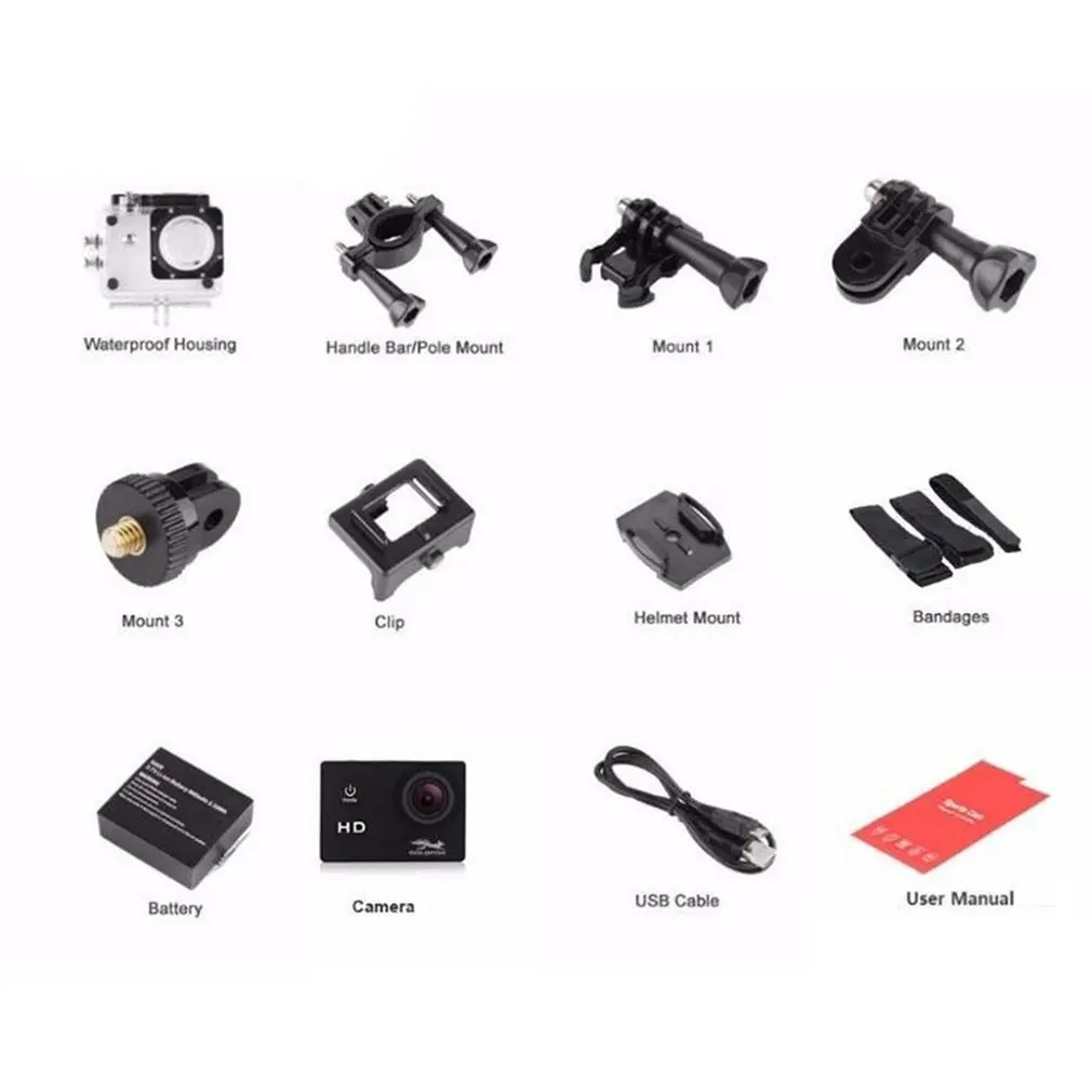 

G22 1080P HD Shooting Waterproof Digital Camera Video Camera COMS Sensor Wide Angle Lens Sports Action Camera Profesional