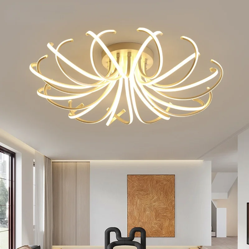 

Modern Led Ceiling Lights White Color Aluminum lighting kitchen living room lampara techo Ceiling Lamp Fixtures