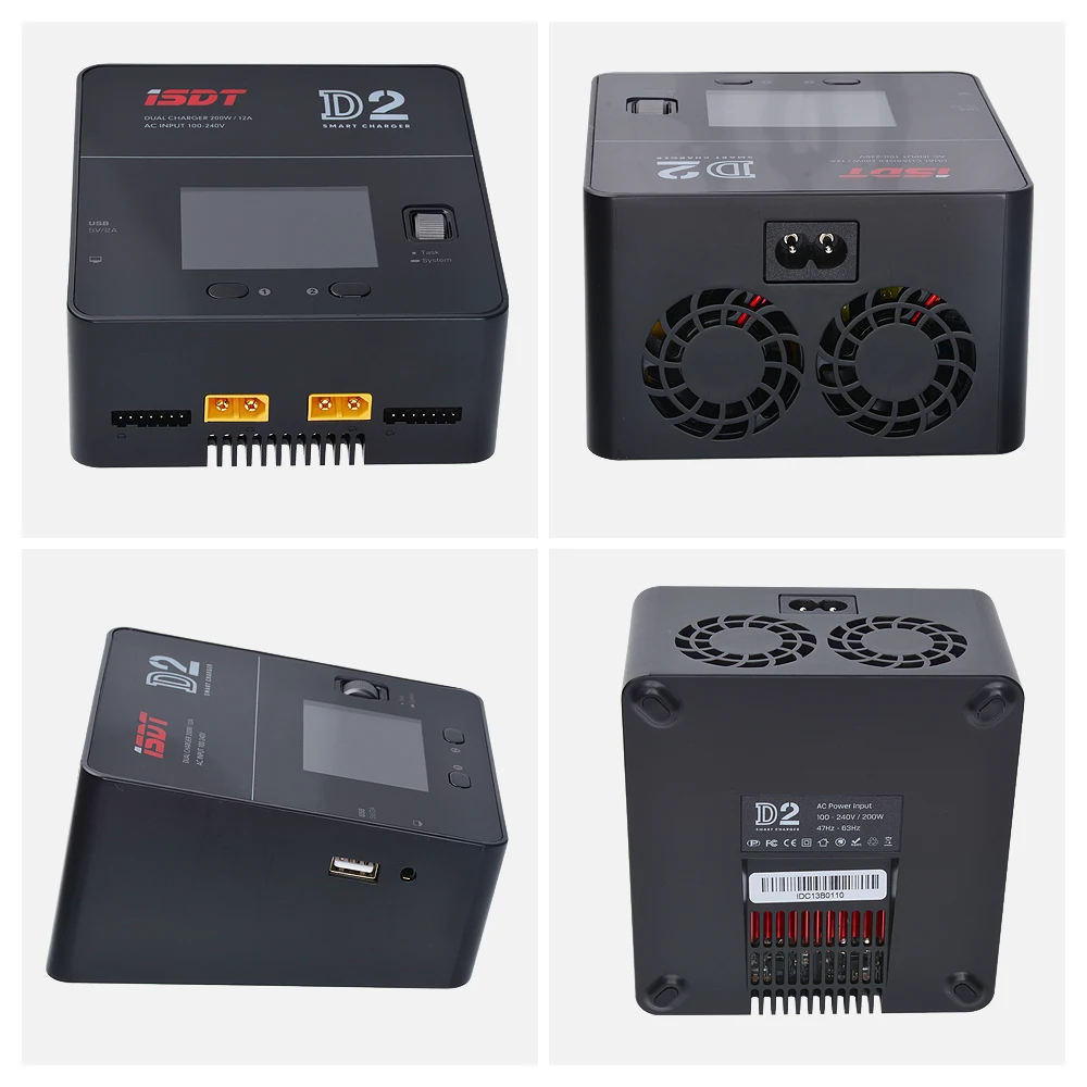 isdt d2 markⅡ ac 200w 12a 2 6s двухканальное заряд