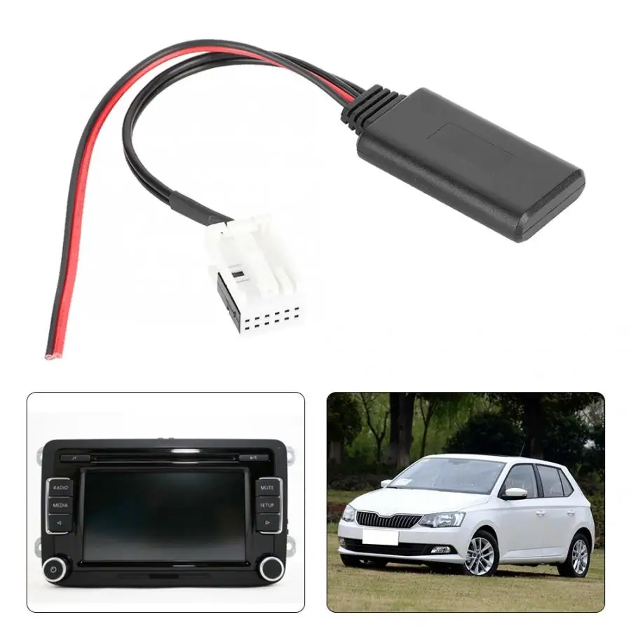 Автомобильный bluetooth-адаптер беспроводной Bluetooth аудио Музыка MP3 AUX провода кабель Разъемы для адаптеров для Audi Skoda RCD RNS