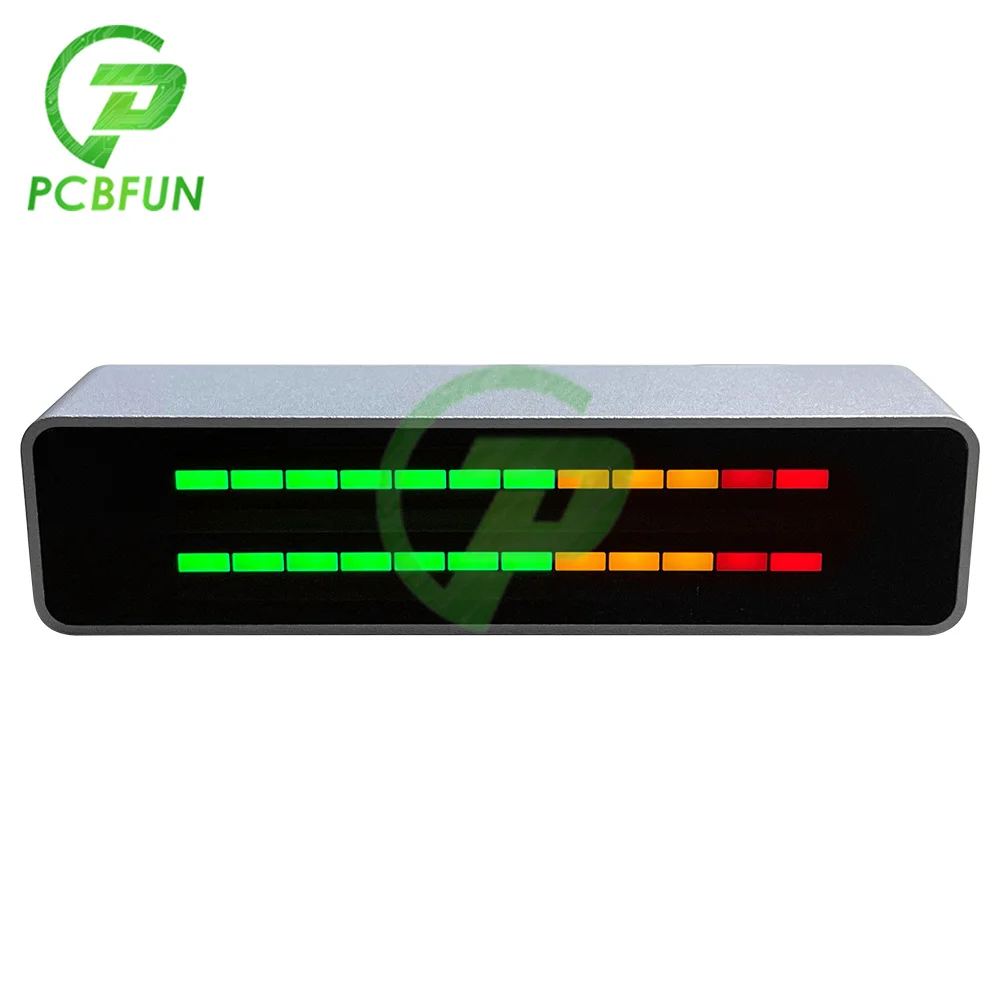 Level Indicator Multicolor LED Music Spectrum 12 Segment Stereo VU Meter Home Sound Control Light Bar DIY Power Amplifier