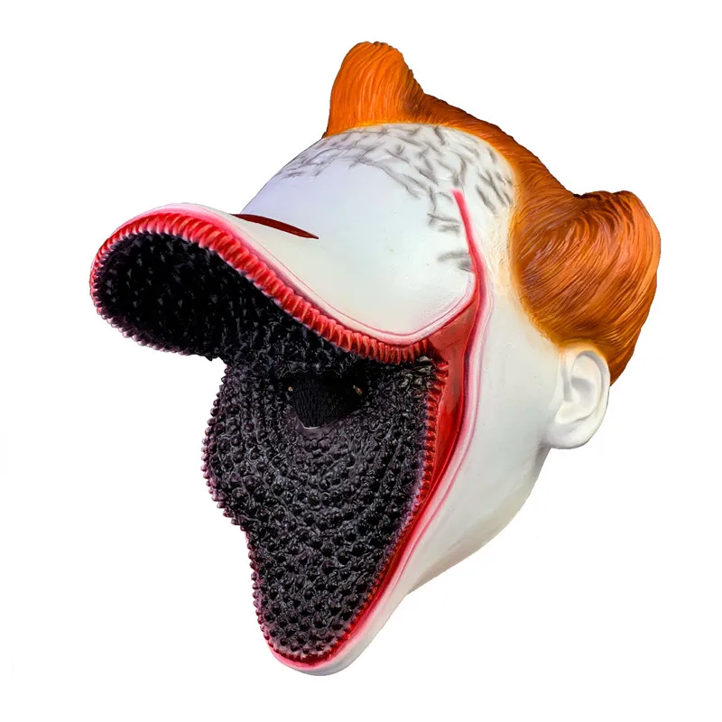 Тип каннибал Клоун Маска фильм It Chapter 2 Pennywise Клоун Маска с большим ртом светодиодный латекс страшные костюмы на Хэллоуин